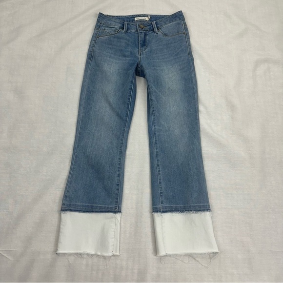 Unpublished Women’s size 25 Margaux Blue and White Crop Stretch Jeans - Picture 6 of 10